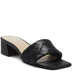 Vince Camuto Black Braided Block Heel
